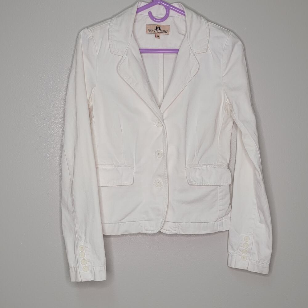 Juicy Couture white denim  jacket size medium